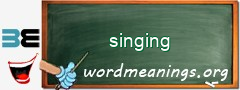 WordMeaning blackboard for singing